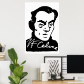 Louis-Ferdinand Céline portret Poster (Thuiskantoor)