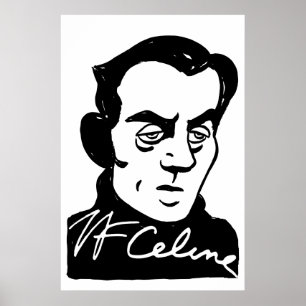 Louis-Ferdinand Céline portret Poster