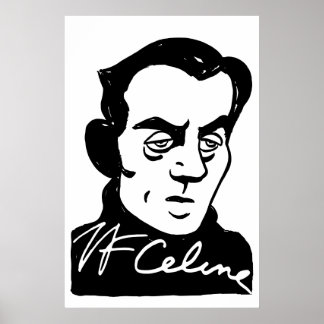 Louis-Ferdinand Céline portret Poster