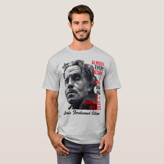 Louis Ferdinand Celine T-shirt (Voorkant volledig)