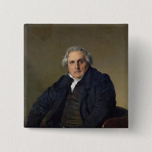 Louis-Francois Bertin 1832 Vierkante Button 5,1 Cm (Voorkant)