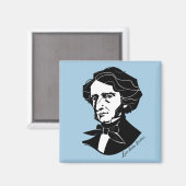 Louis-Hector Berlioz (op gekleurde achtergrond) Magneet (Voorkant / Achterkant)