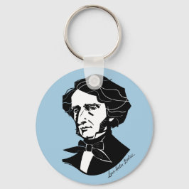 Louis-Hector Berlioz (op gekleurde achtergrond) Sleutelhanger