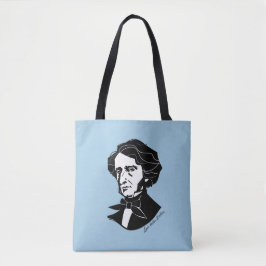 Louis-Hector Berlioz (op gekleurde achtergrond) Tote Bag