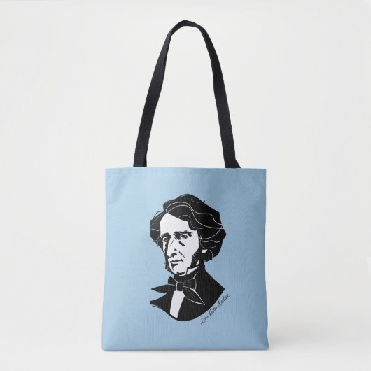 Louis-Hector Berlioz (op gekleurde achtergrond) Tote Bag (Voorkant)