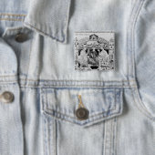 Louis I the Pious Vierkante Button 5,1 Cm (In situ)