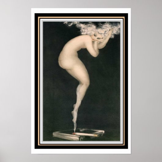 Louis Icart "Cigarette" 13 x 19 Poster (Voorkant)