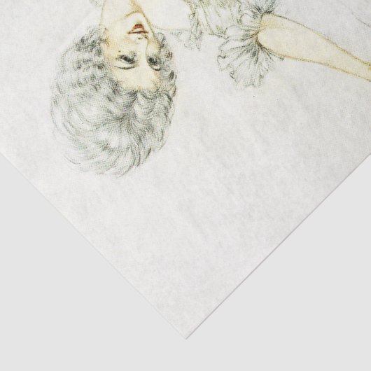 Louis Icart  Vrouw Marie Antoinette Tissuepapier (Detail)