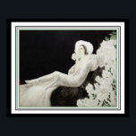Louis Icart "White Flowers" Art Deco 16x20 Poster<br><div class="desc">Nostalgische Art Deco Print van Louis Icart 16 x 20</div>