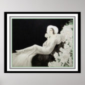 Louis Icart "White Flowers" Art Deco 16x20 Poster (Voorkant)