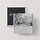 Louis II de Bourbon Prince met Vierkante Button 5,1 Cm (Voorkant /achterkant)