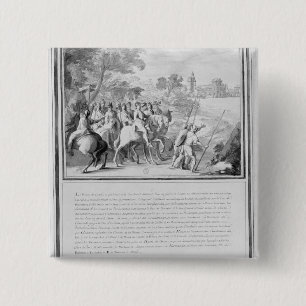 Louis II de Bourbon Prince met Vierkante Button 5,1 Cm