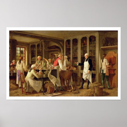 Louis Jean Marie Daubenton (1716-99) in zijn Labor Poster (Voorkant)