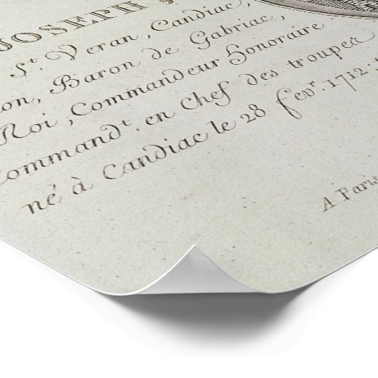 Louis-Joseph de Montkalo 1790 Poster (Hoek)