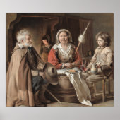 Louis Le Nain - Peasant Interior Fine Art Poster (Voorkant)