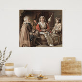 Louis Le Nain - Peasant Interior Fine Art Poster (Keuken)