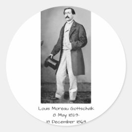 Louis Moreau Gottschalk Ronde Sticker
