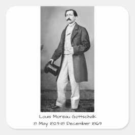 Louis Moreau Gottschalk Vierkante Sticker
