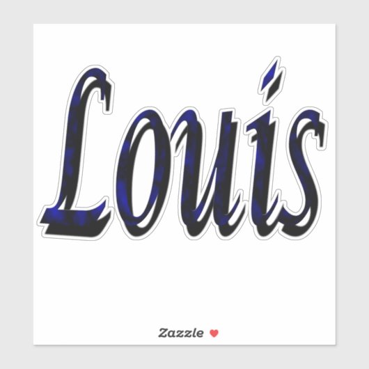 Louis Name Logo, Sticker (Vel)