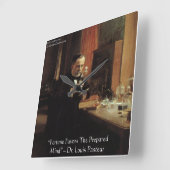 Louis Pasteur "Geluk" Quote Wandklok (Hoek)