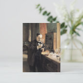 Louis Pasteur in zijn Laboratorium, 1885 Briefkaart (Staand voorkant)