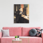 Louis Pasteur in zijn Laboratorium, 1885 Canvas Afdruk (Insitu (Woonkamer))
