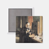 Louis Pasteur in zijn Laboratorium, 1885 Magneet (Voorkant / Achterkant)
