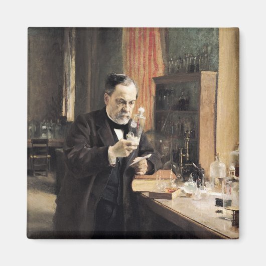 Louis Pasteur in zijn Laboratorium, 1885 Magneet (Voorkant)