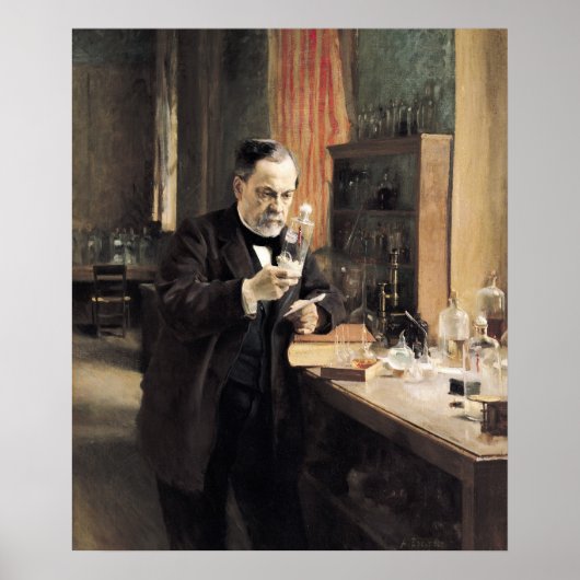 Louis Pasteur in zijn Laboratorium, 1885 Poster (Voorkant)