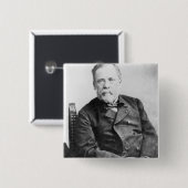 Louis Pasteur Vierkante Button 5,1 Cm (Voorkant /achterkant)