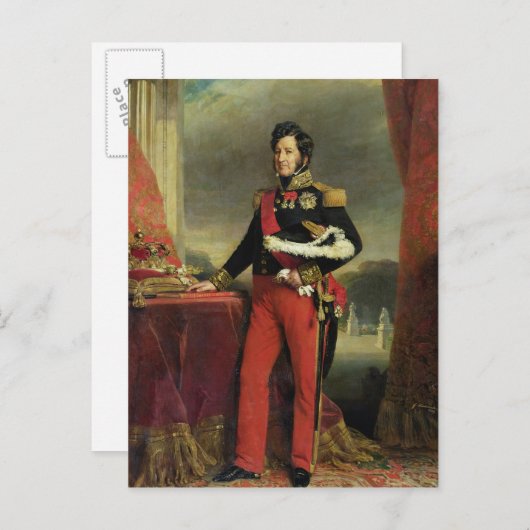 Louis-Philippe I, koning van Frankrijk Briefkaart (Voorkant / Achterkant)