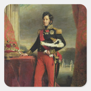 Louis-Philippe I, koning van Frankrijk Vierkante Sticker