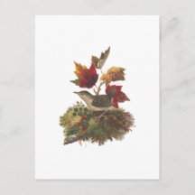 Louis Prang Vogel met herfstloof (1873) Kunst