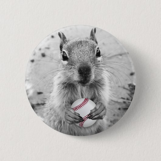 Louis Rally Squirrel - honkbal Ronde Button 5,7 Cm (Voorkant)