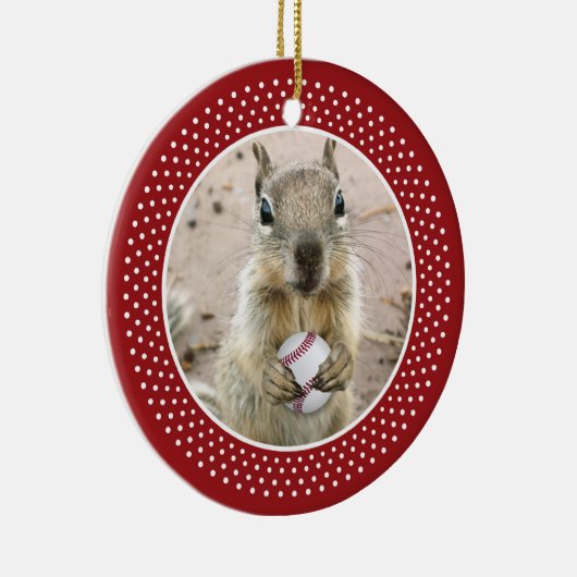 Louis Rally Squirrel Keramisch Ornament (Rechts)