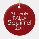 Louis Rally Squirrel Keramisch Ornament (Achterkant)