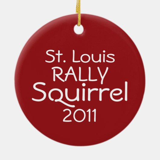 Louis Rally Squirrel Keramisch Ornament (Achterkant)
