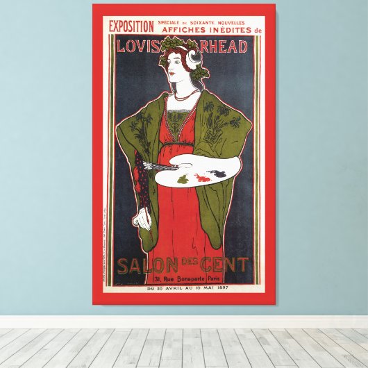 Louis Rhead ~ Salon des Cent Canvas Afdruk (Insitu (Houten vloer))