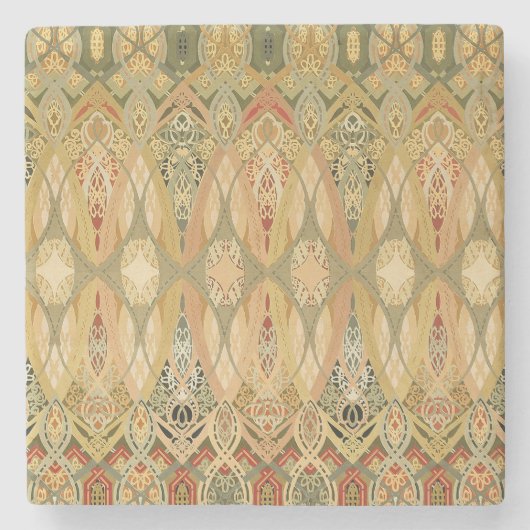 Louis Sullivan Beurs van Chicago Stencil Stenen Onderzetter (Voorkant)