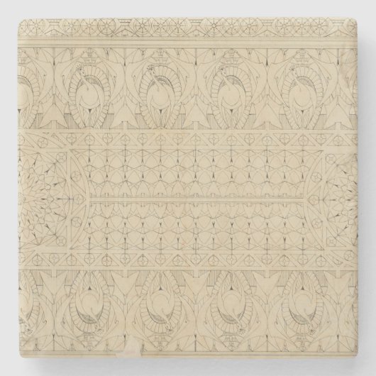 Louis Sullivan Peacock Ceiling Chicago Architect Stenen Onderzetter (Voorkant)