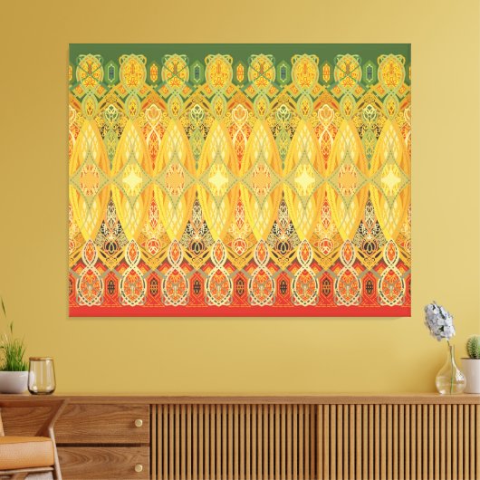 Louis Sullivan Truss Frieze Stencil Canvas Afdruk (Insitu (Woonkamer))