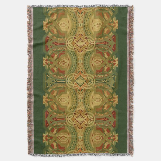 Louis Sullivan Upper Beam Stencil Pattern Deken (Voorkant Verticaal)