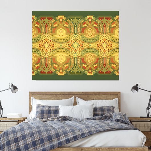 Louis Sullivan Upper Beam Stencil Poster Canvas Afdruk (Insitu (Slaapkamer))