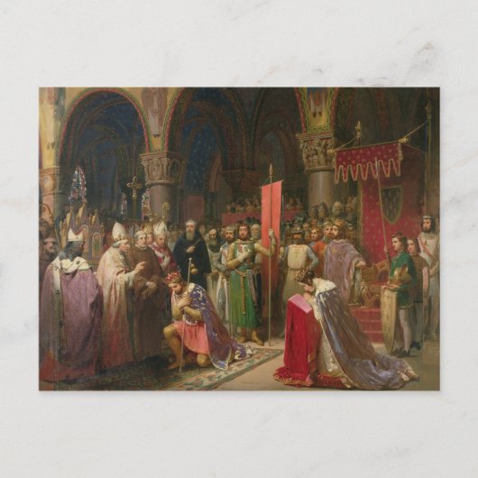 Louis VII de Young, koning van Frankrijk Briefkaart (Voorkant)
