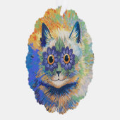 Louis Wain 2 Psychedelische Katten Ornament Kaart (Rechts)