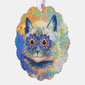 Louis Wain 2 Psychedelische Katten Ornament Kaart (Links)