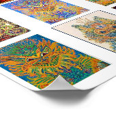 Louis Wain, 9 Psychedelic Cats Poster (Hoek)