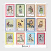 Louis Wain Alphabet Cats (A-M) Sticker (Vel)