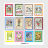 Louis Wain Alphabet Cats (N-U) Sticker (Vel)