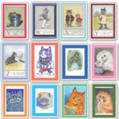 Louis Wain Alphabet Cats (V-Z) Sticker (Voorkant)